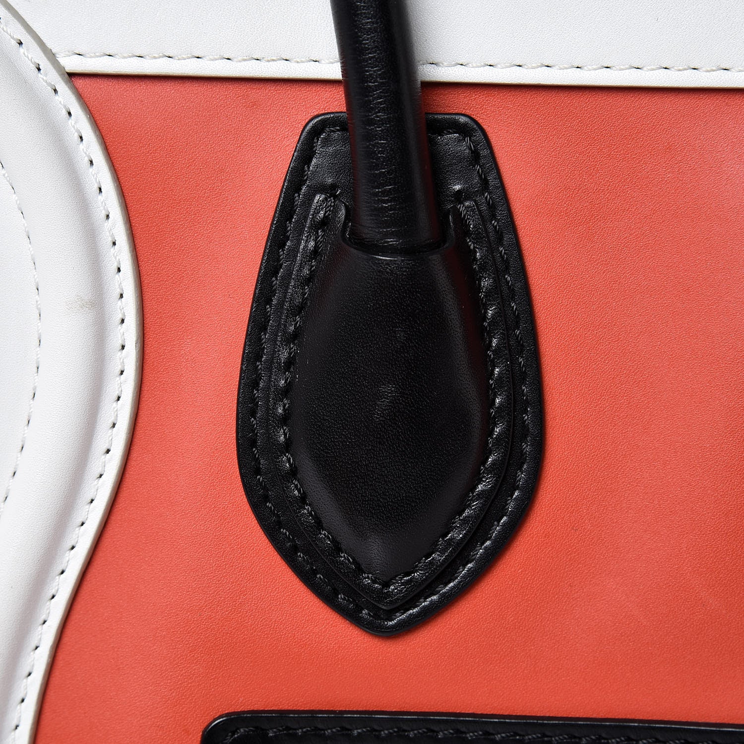 Celine Satin Calfskin Micro Tri-Color Luggage Vermillion 8 of 16