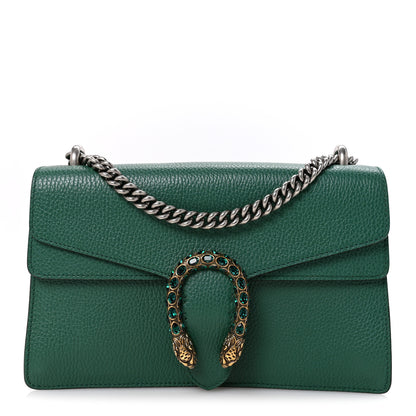 Gucci Pebbled Calfskin Small Dionysus Shoulder Bag Emerald 1 of 11