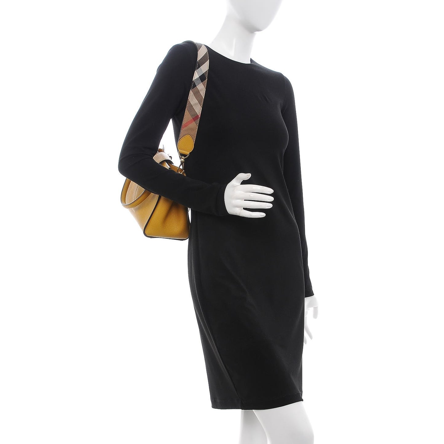 Soft Grain Calfskin Small Buckle Tote Bright Straw