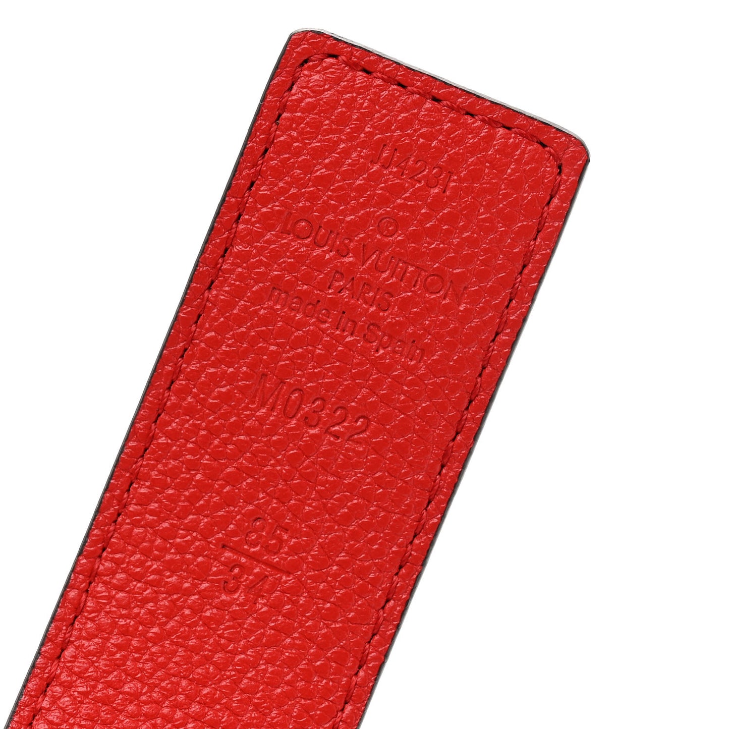 Monogram 30mm LV Initiales Reversible Belt 85 34 Coquelicot