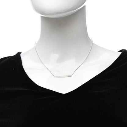 Messika 18K White Gold Diamond Gatsby Horizontal Bar Necklace 2 of 5