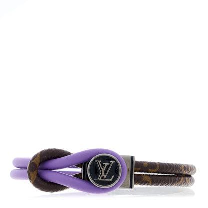 Louis Vuitton Monogram Eclipse Taiga Loop It Bracelet Purple 1 of 5