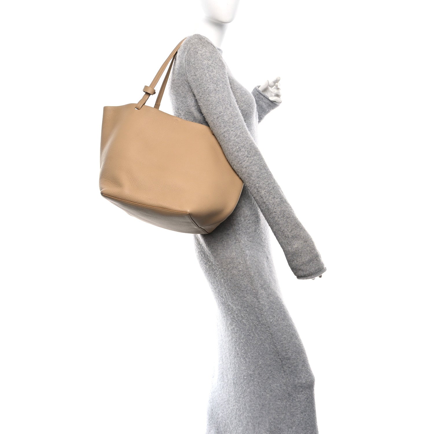 The Row Grained Calfskin Park Tote Three Sabbia 2 of 11