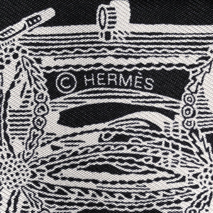 Hermes Silk Merveilleuses Lanternes Twilly Black White 4 of 4