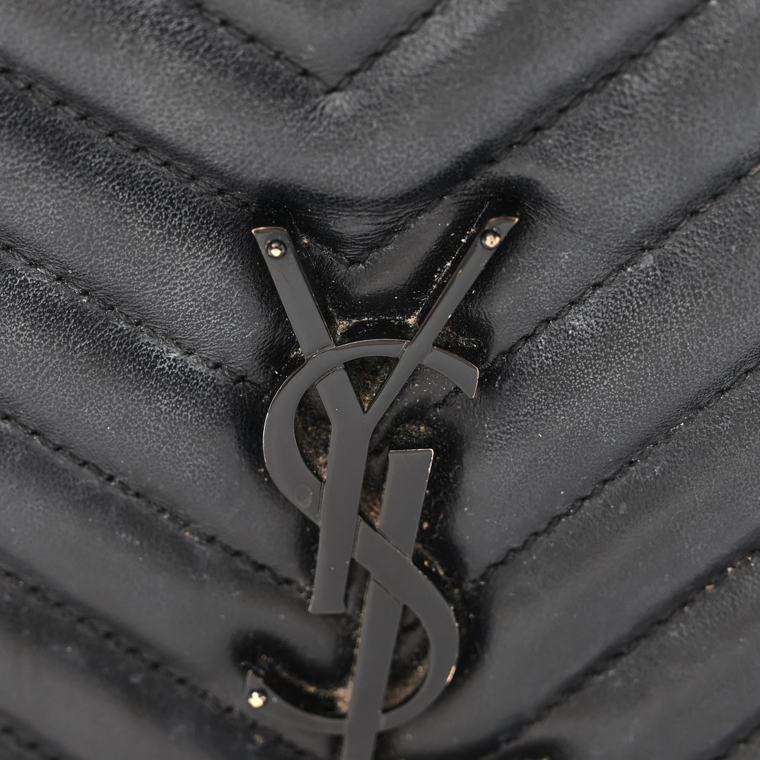 Saint Laurent Calfskin Matelasse Monogram Monochrome Lou Camera Bag Black 13 of 18
