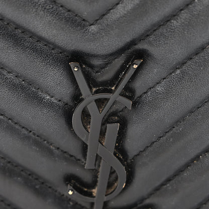 Saint Laurent Calfskin Matelasse Monogram Monochrome Lou Camera Bag Black 13 of 18