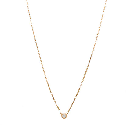 Cartier 18K Pink Gold Diamond D'Amour Heart Pendant Necklace 1 of 6