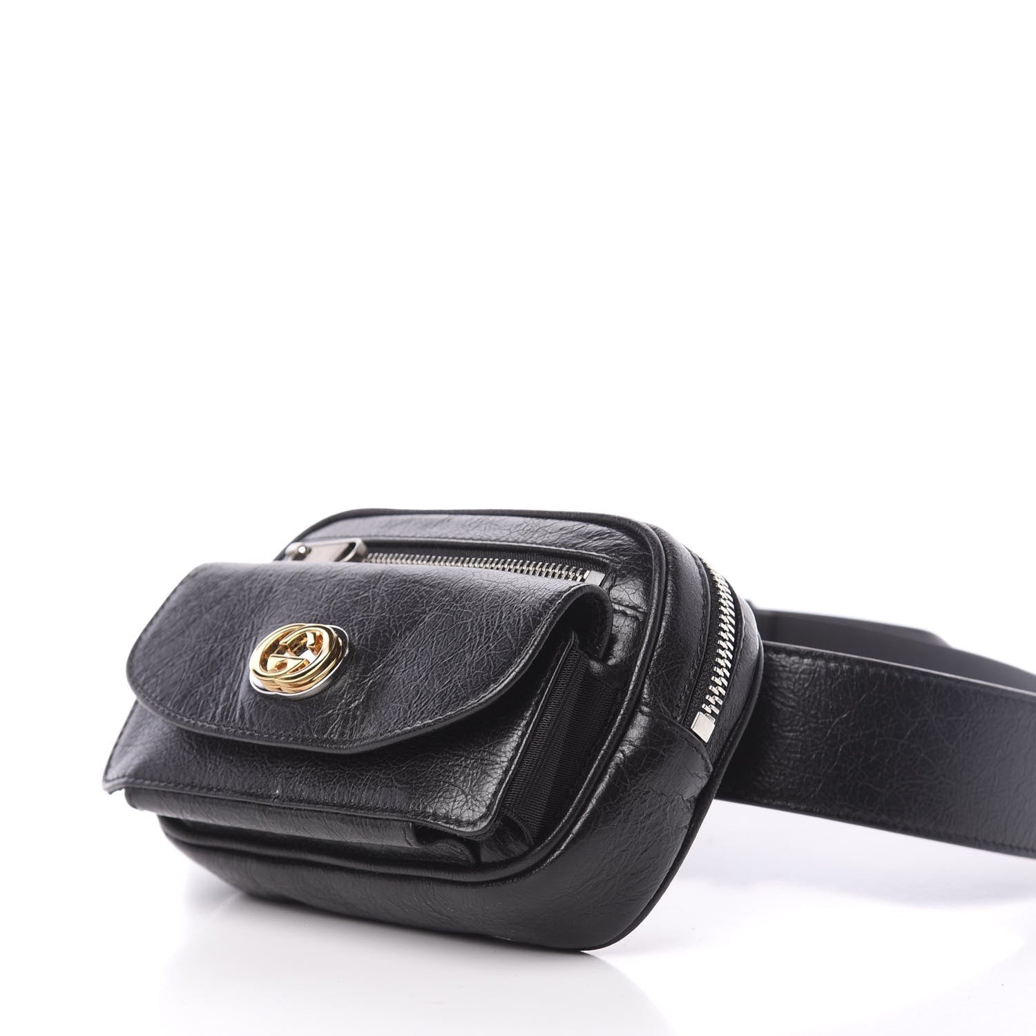Gucci Fluffy Calfskin Mini Morpheus Belt Bag 90 36 Black 7 of 10