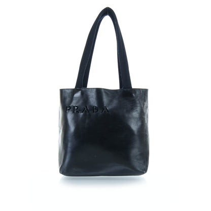 Prada Leather Simple Tote Black 1 of 6