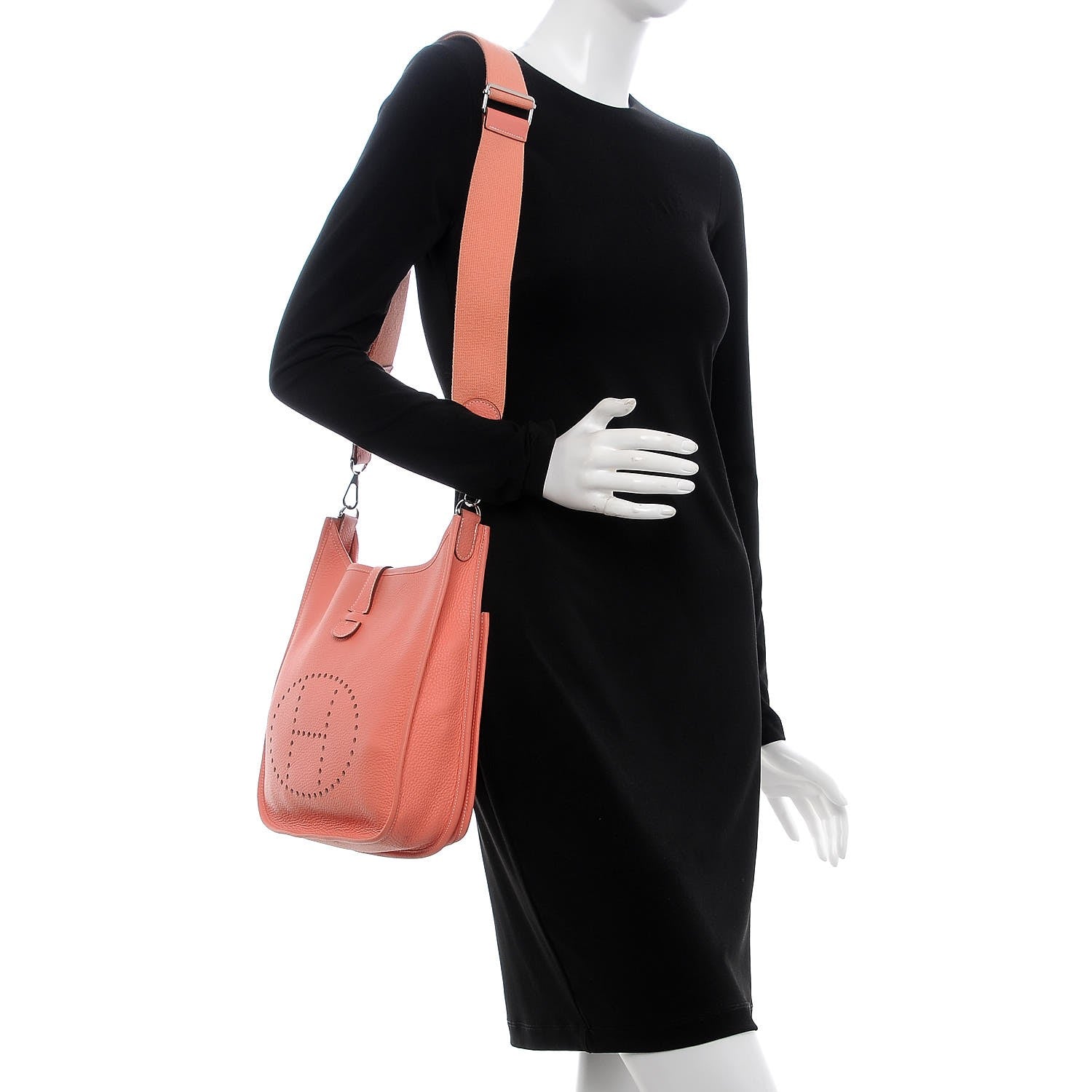 Hermes Taurillon Clemence Evelyne III PM Crevette 2 of 11