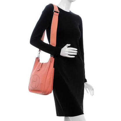 Hermes Taurillon Clemence Evelyne III PM Crevette 2 of 11