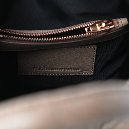 Alexander Wang Pebbled Lambskin Mini Rockie Latte Rose Gold Hardware 8 of 9