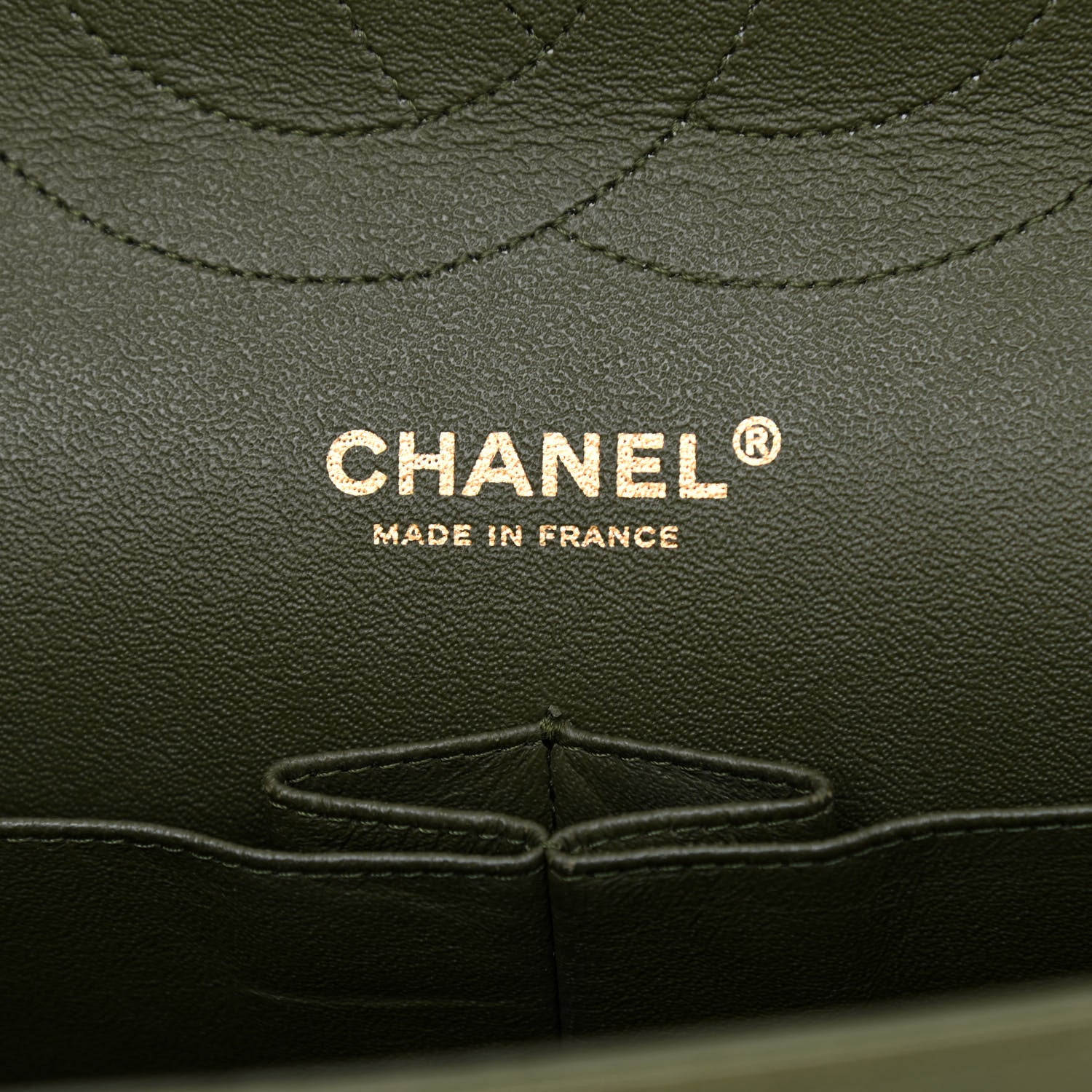 Chanel Lambskin Quilted Tri-Color Jumbo Double Flap Green Brown 6 of 14