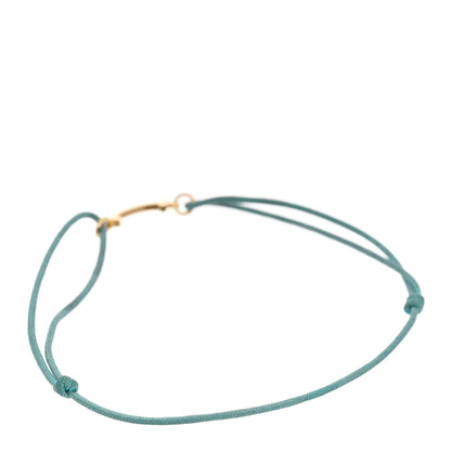 Tiffany 18K Yellow Gold Mini T Smile Cord Bracelet Blue 2 of 4