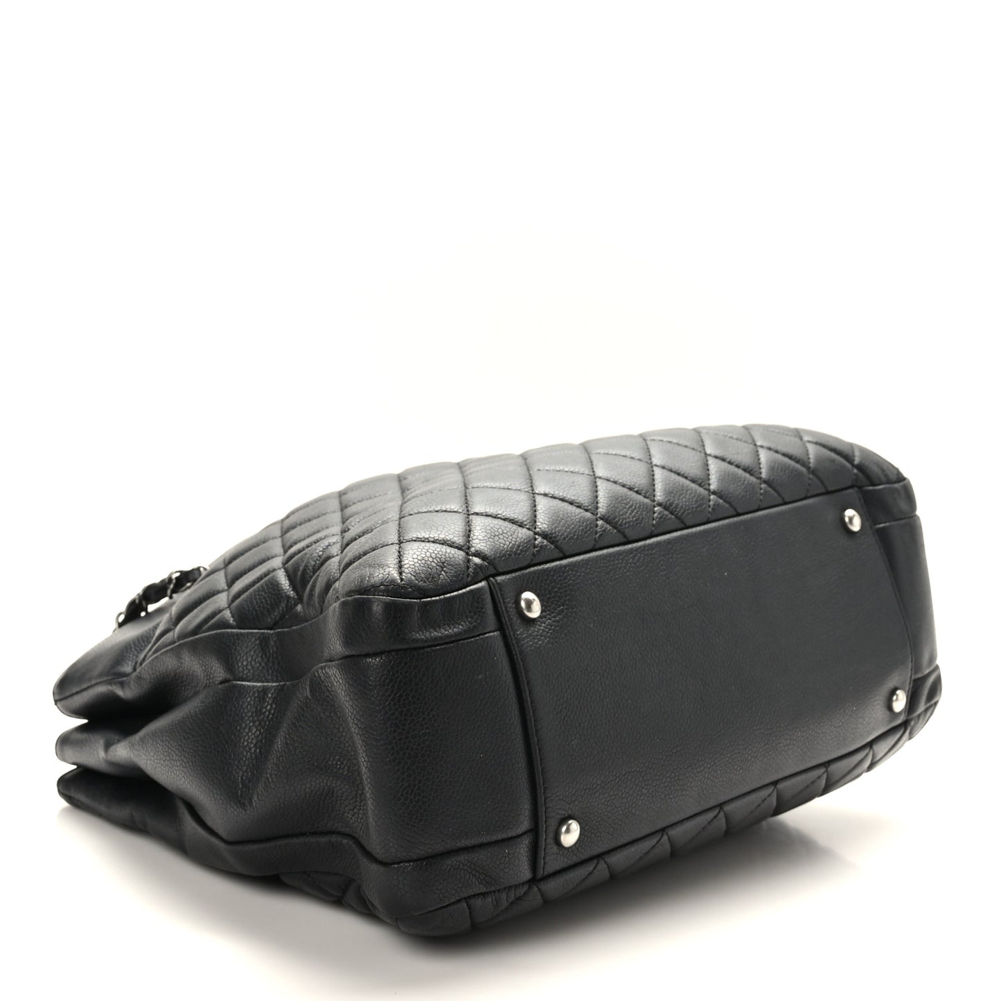 Caviar Quilted Urban Companion Shopping Tote Black