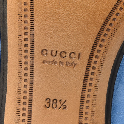 Gucci Suede Horsebit Womens Jordaan Loafers  38.5 Glacial Blue 8 of 16