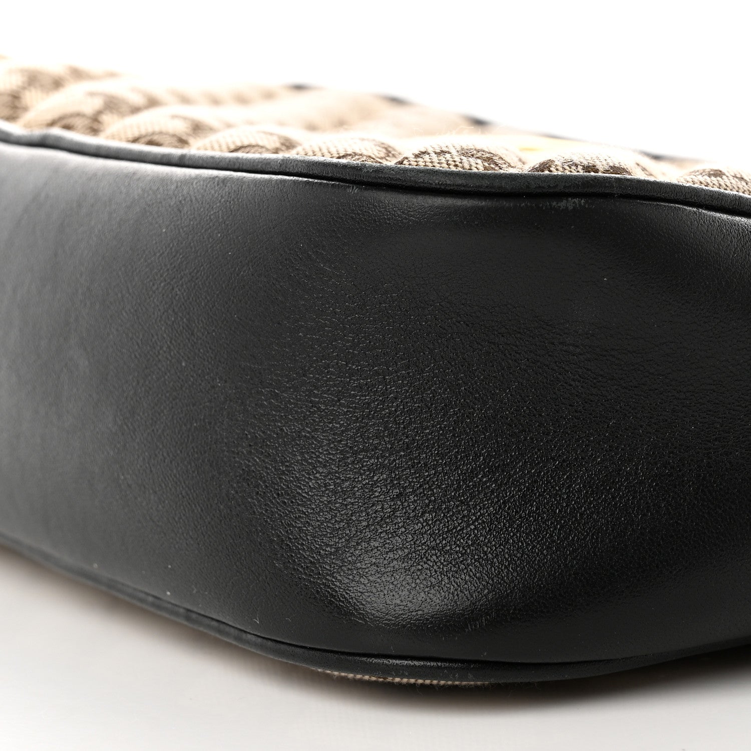 Gucci Monogram Matelasse Diagonal Small GG Marmont Chain Shoulder Bag Beige Black 10 of 19
