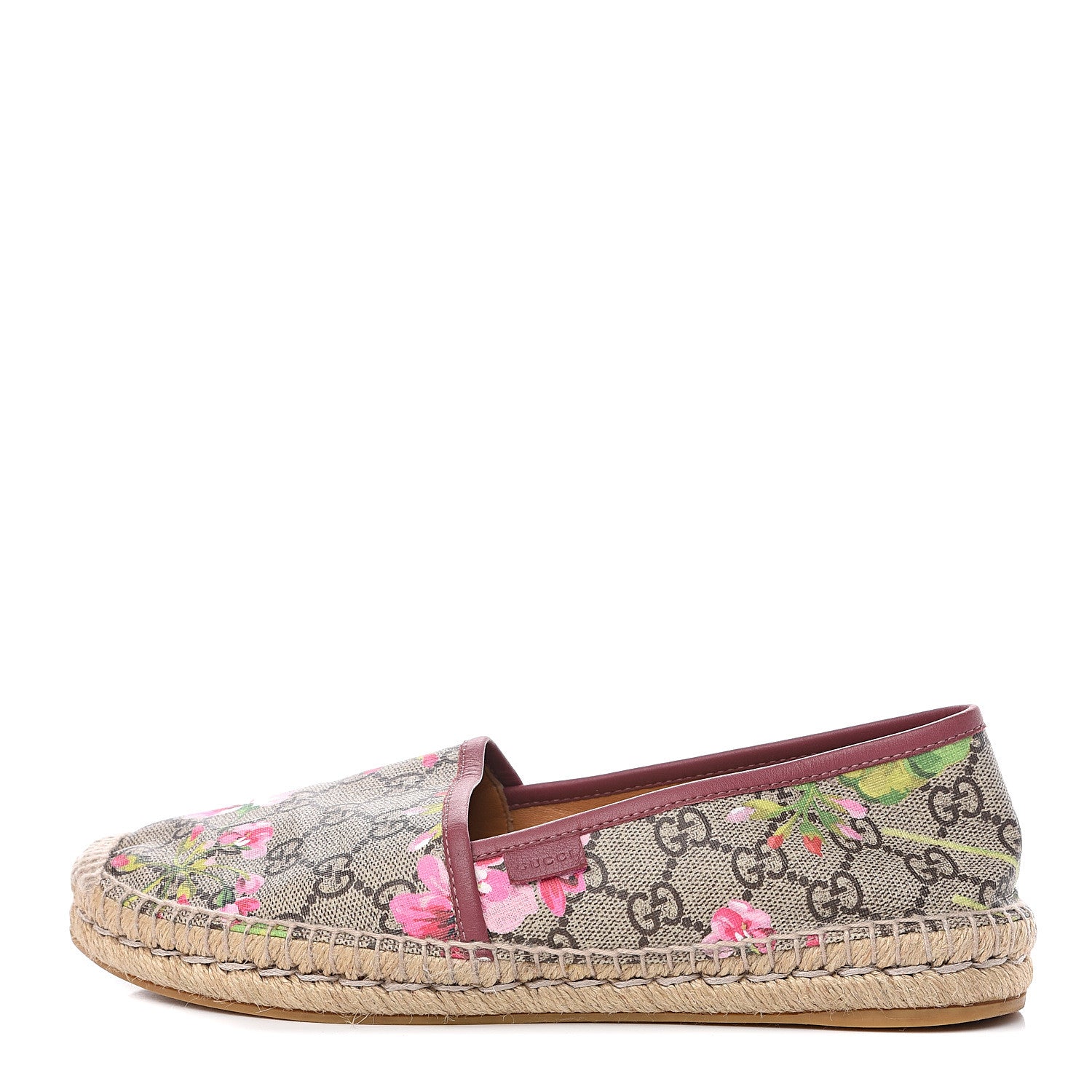 Gucci GG Supreme Monogram Blooms Espadrilles 39.5 Beige Multicolor Dry Rose 1 of 11