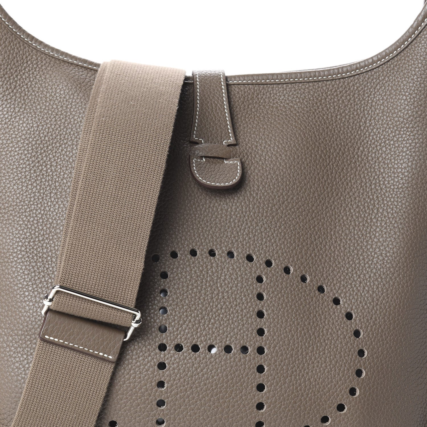 Hermes Taurillon Clemence Evelyne III GM Etoupe 7 of 9