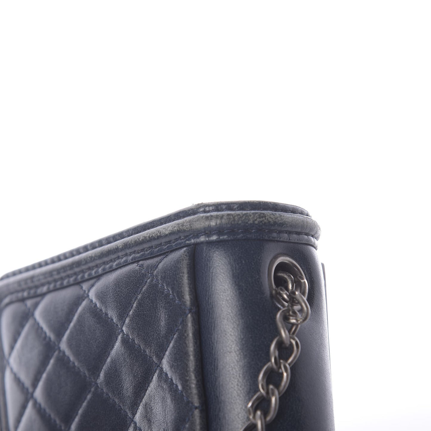 Lambskin Plexiglass Boy Brick Flap Blue