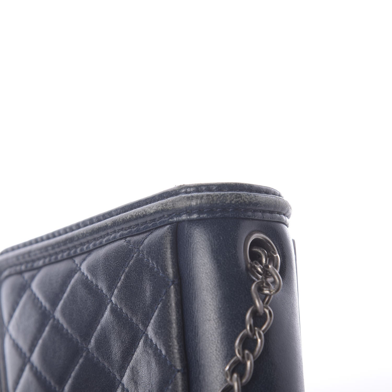 Chanel Lambskin Plexiglass Boy Brick Flap Blue 9 of 13