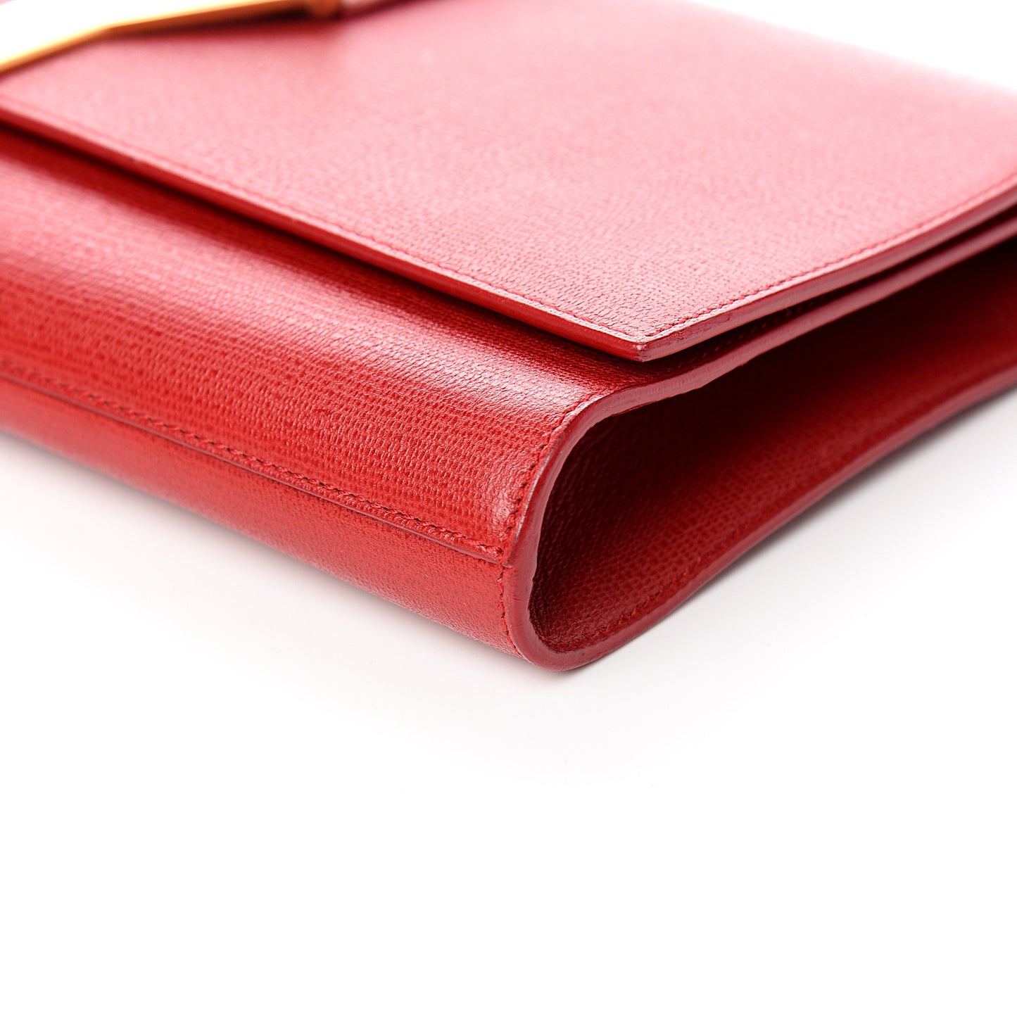 Calfskin Classic Y Ligne Clutch Red