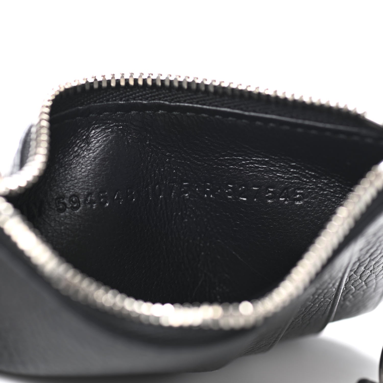 Balenciaga Grained Calfskin Cities New York Long Coin Card Holder Black White 6 of 6