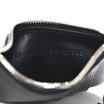 Balenciaga Grained Calfskin Cities New York Long Coin Card Holder Black White 6 of 6