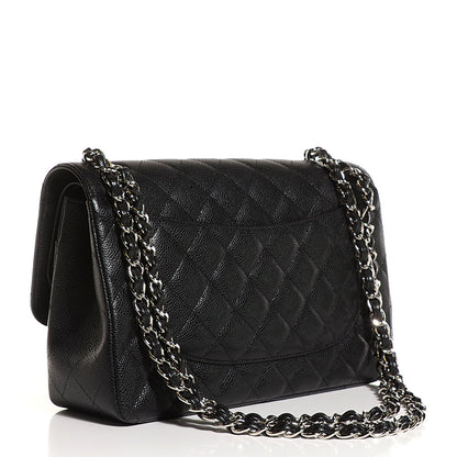 Chanel Caviar Quilted Jumbo Double Flap Black 3 of 10