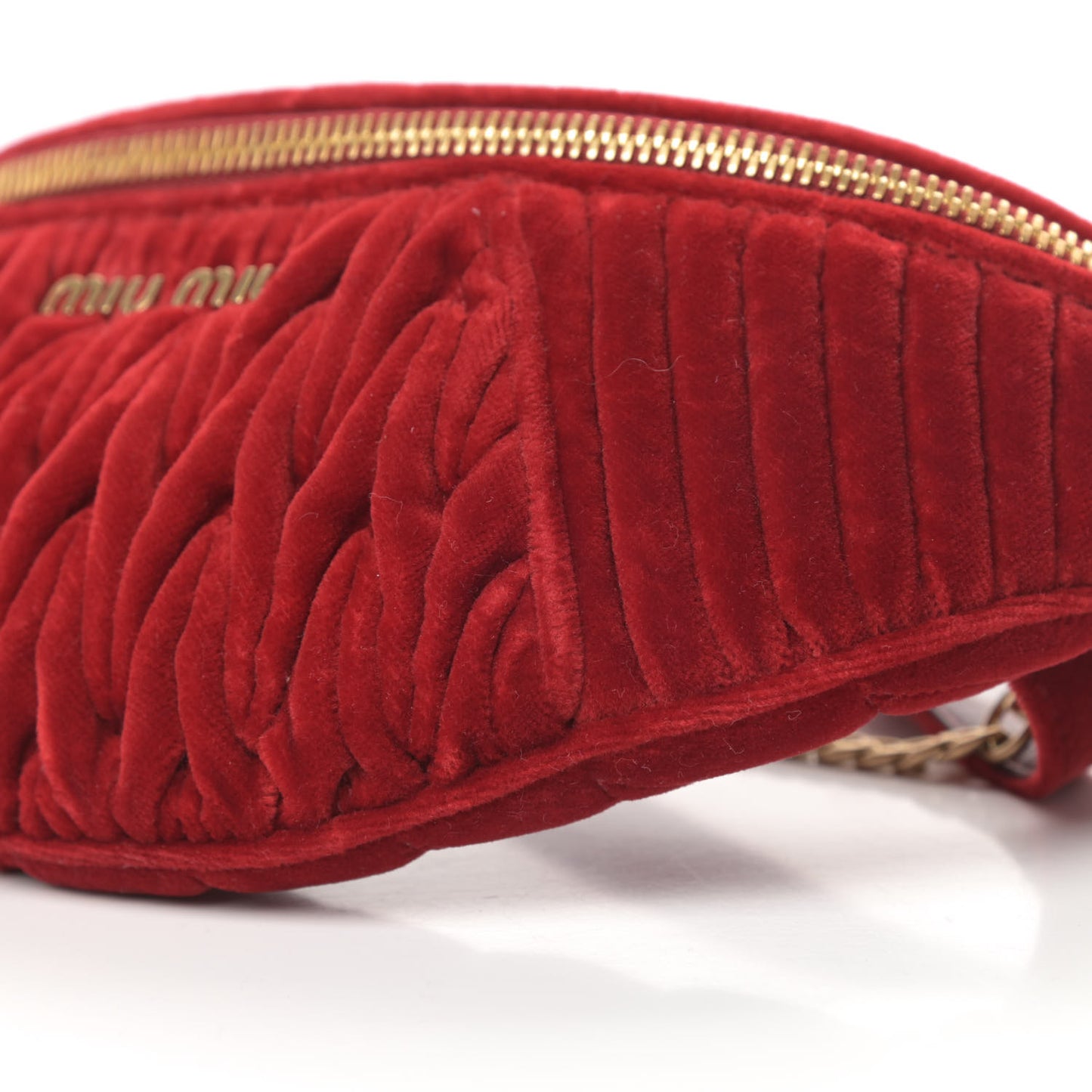 Velluto Matelasse Rider Belt Bag Cherry