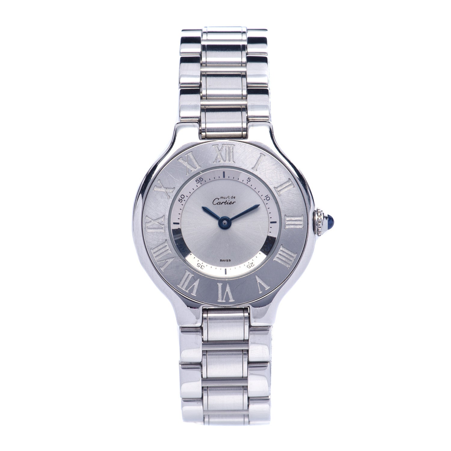 Cartier Stainless Steel 28mm Must De 21 Quartz Watch 1 of 5