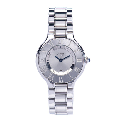 Cartier Stainless Steel 28mm Must De 21 Quartz Watch 1 of 5