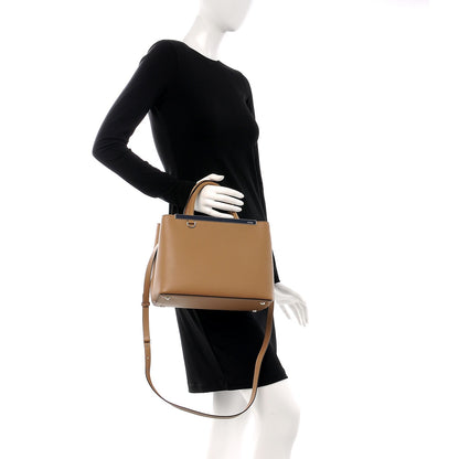 Fendi Vitello Dolce Century Petite 2Jours Tote Sand Polvere 3 of 8