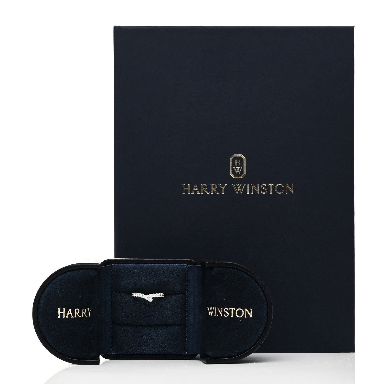 Harry Winston Platinum Diamond Ribbon Wedding Band Ring 49 4.75 5 of 5