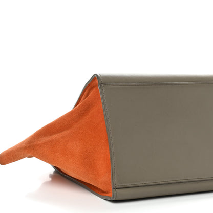 Celine Smooth Calfskin Suede Small Tri-Color Trapeze Orange 10 of 21
