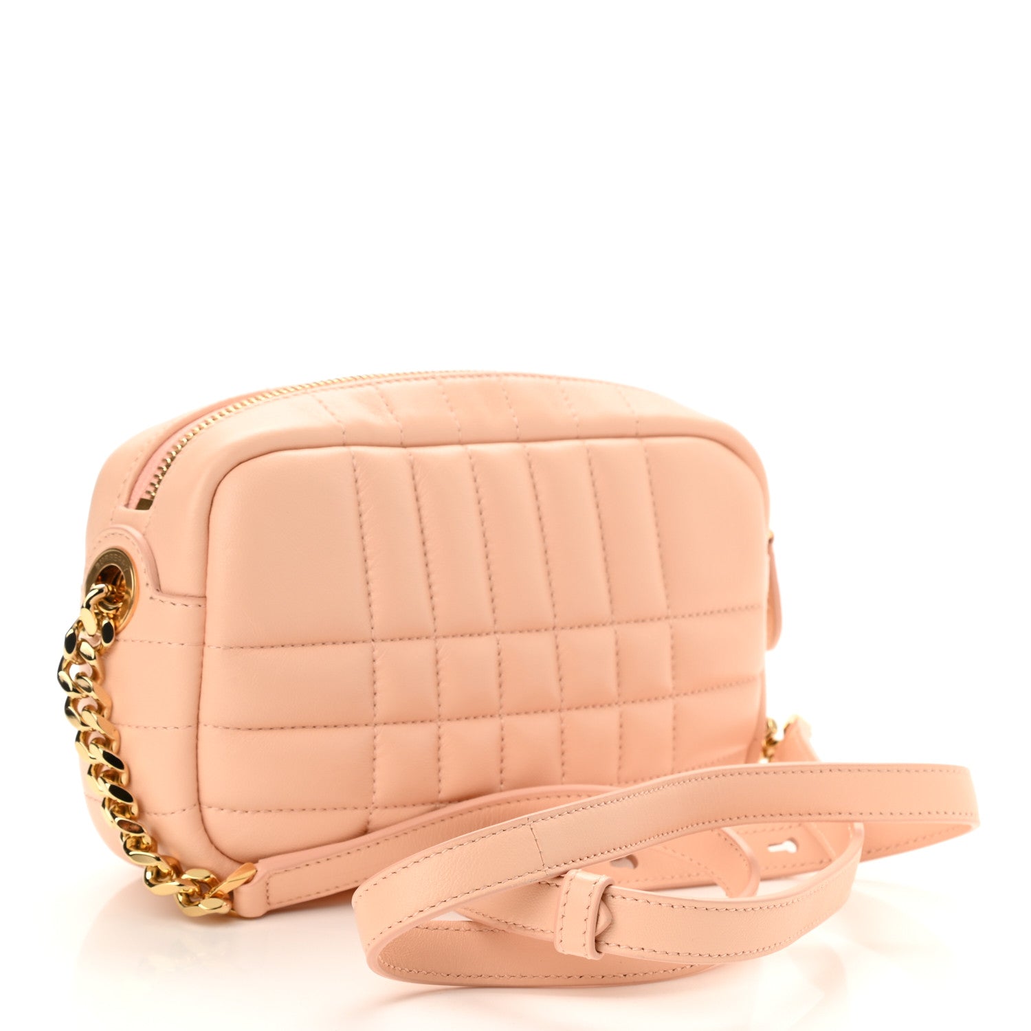 Burberry Lambskin Quilted Mini Lola Camera Bag Peach 3 of 9