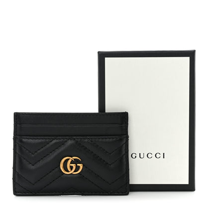 Gucci Calfskin Matelasse GG Marmont Card Holder Black 8 of 8