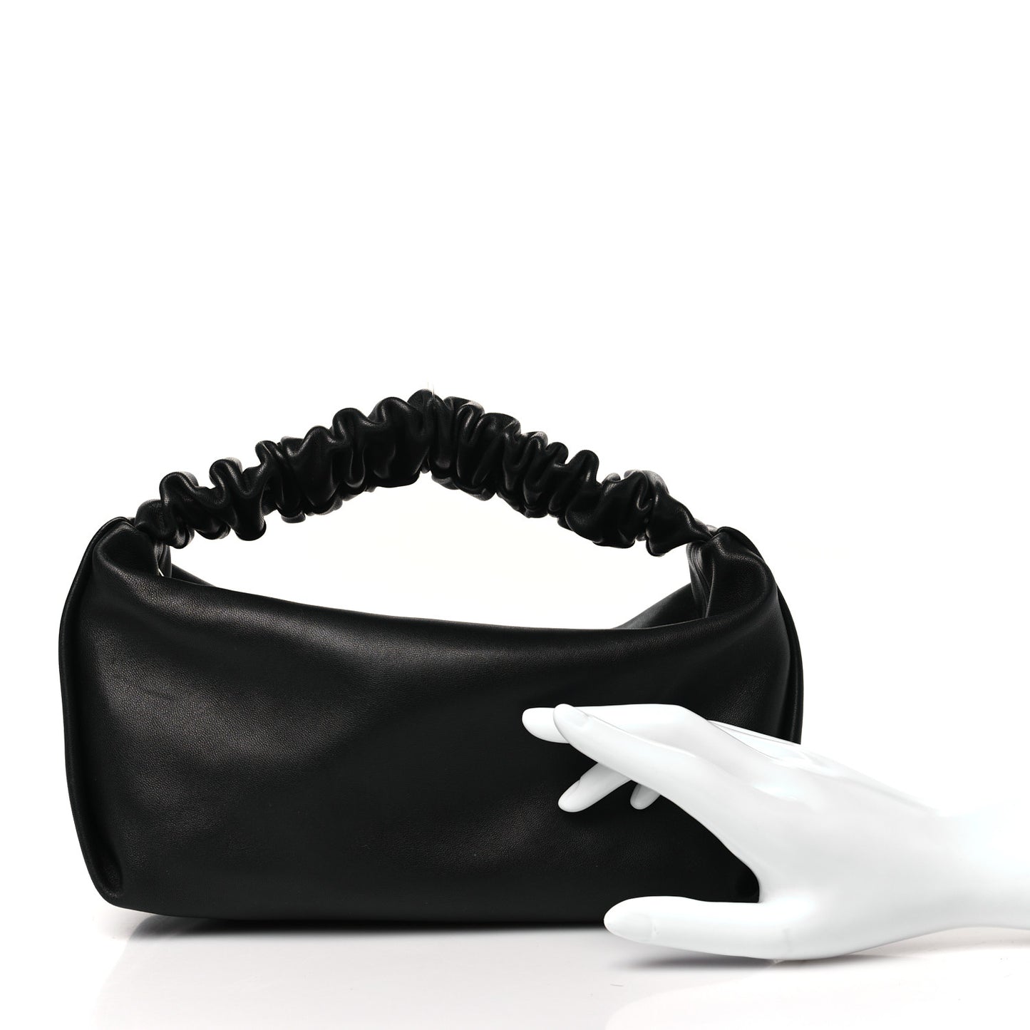 Lambskin Mini Scrunchie Bag Black