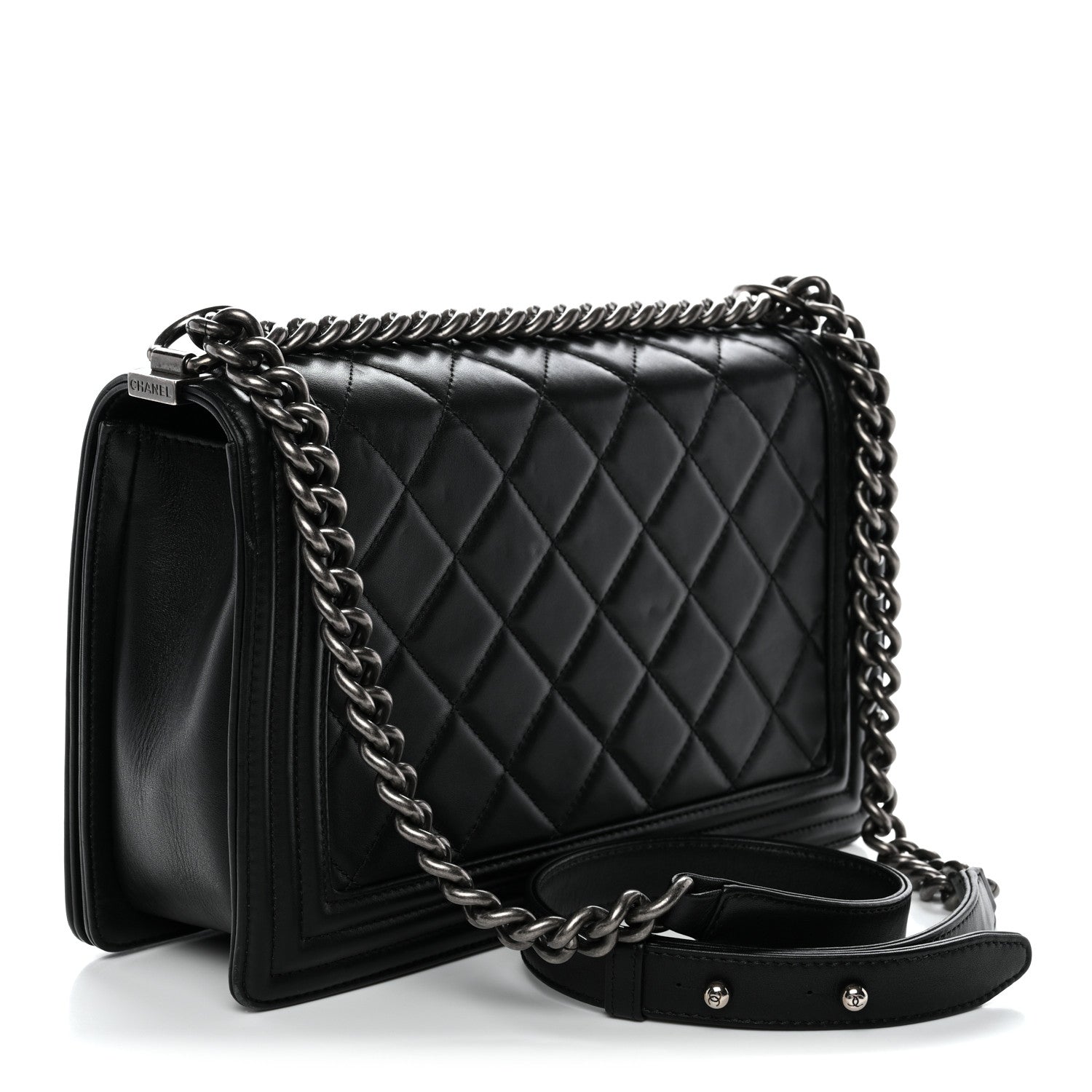 Chanel Calfskin Quilted Medium Boy Flap Black 3 of 13