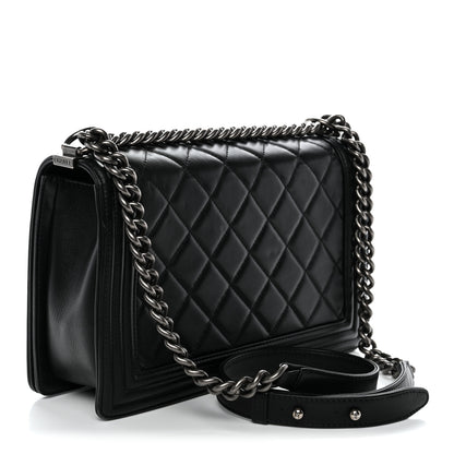 Chanel Calfskin Quilted Medium Boy Flap Black 3 of 13