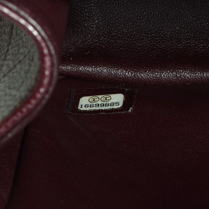 Chanel Caviar Quilted Jumbo Double Flap Burgundy 9 of 10