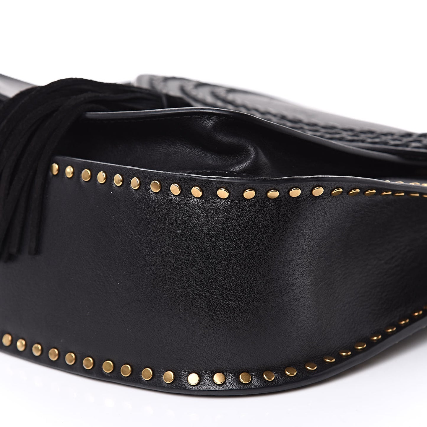 Calfskin Braided Medium Hudson Shoulder Bag Black
