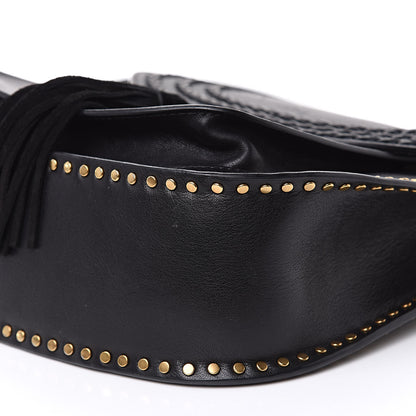 Chloe Calfskin Braided Medium Hudson Shoulder Bag Black 9 of 16
