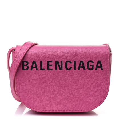 Balenciaga Signature Grained Calfskin Logo Print Ville Day Bag XS Rose Bubblegum Black 1 of 10