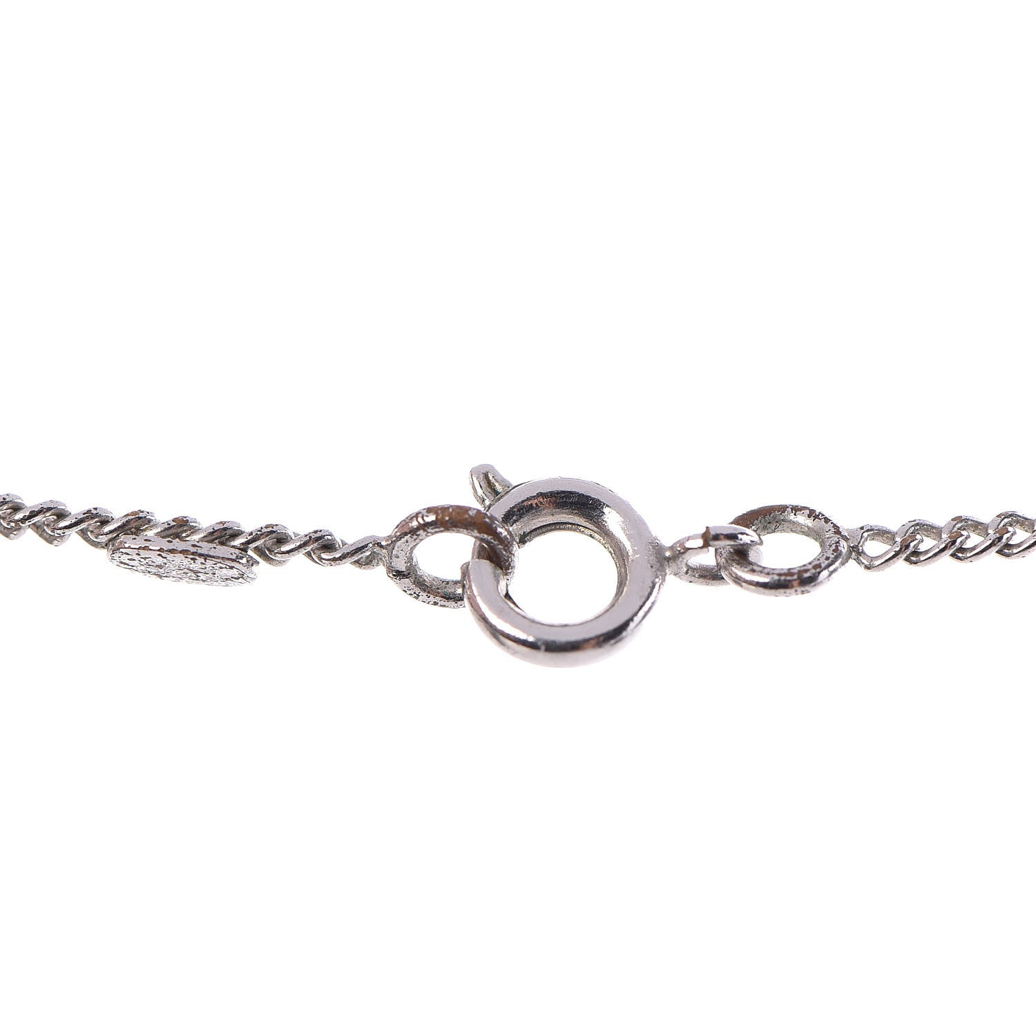 Chanel Crystal Timeless CC Necklace Silver 5 of 6