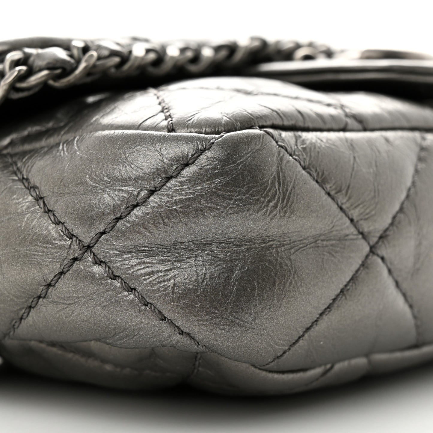 Calfskin Mini Chain Me Flap Dark Grey