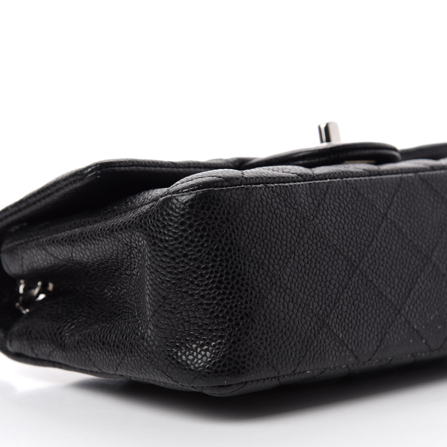 Caviar Quilted Mini Rectangular Flap Black