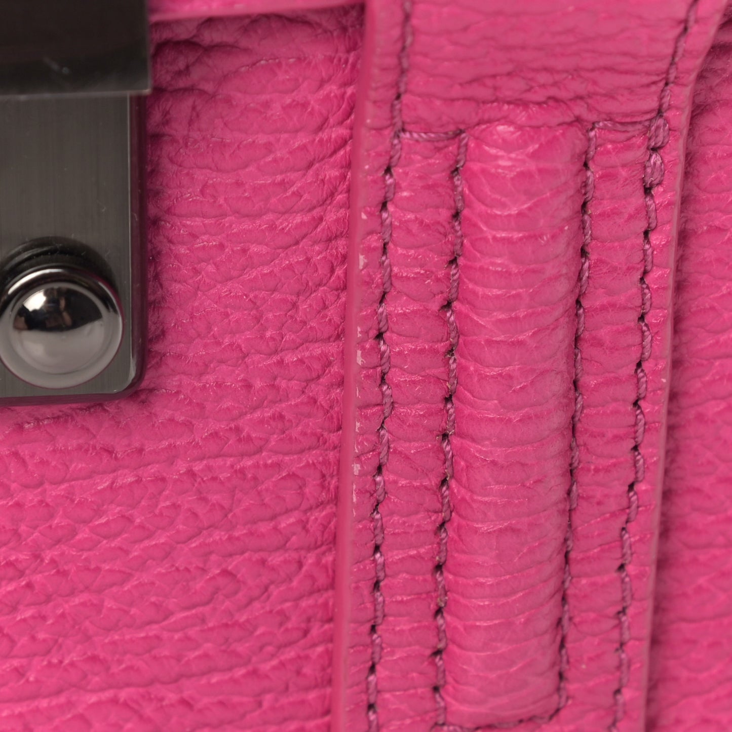 Textured Calfskin Mini Pashli Satchel Fuchsia