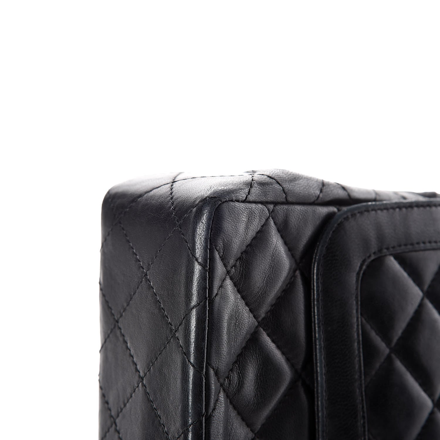 Chanel Lambskin Quilted Medium Double Flap Black 14 of 17