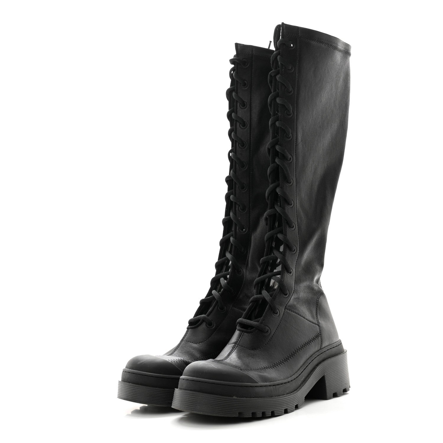 Christian Dior Nappa Stretch Dior Arcade High Boots 36 Black